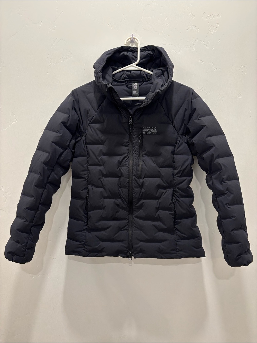 Mountain Hardwear Women's Stretchdown Black Hooded Packable Puffer Jacket Size S